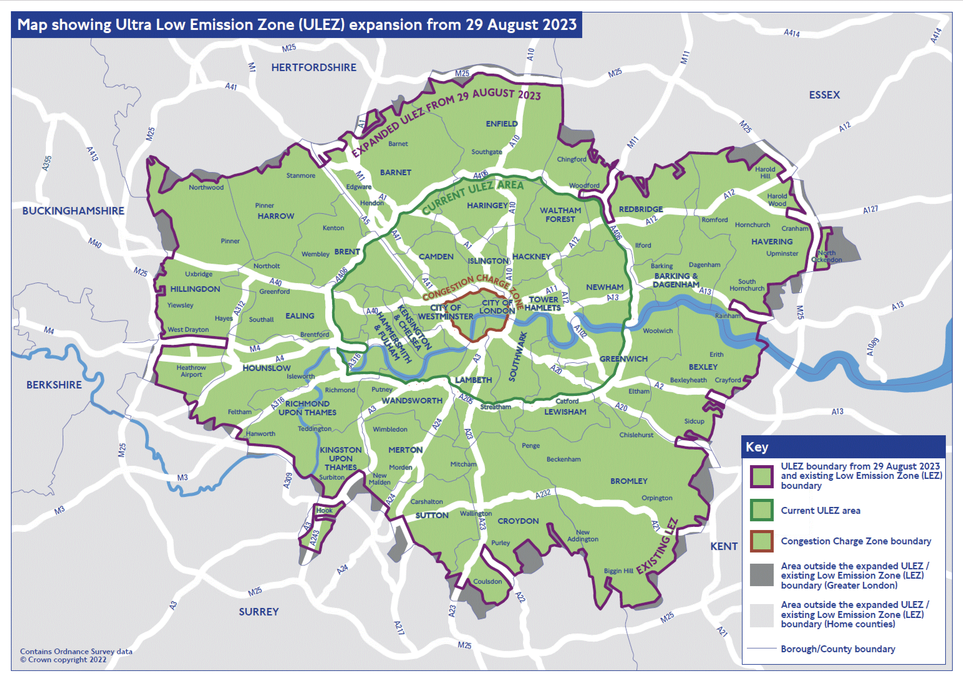 London ULEZ map