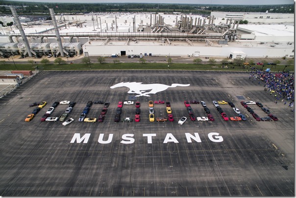 10 Millionth Mustang formation